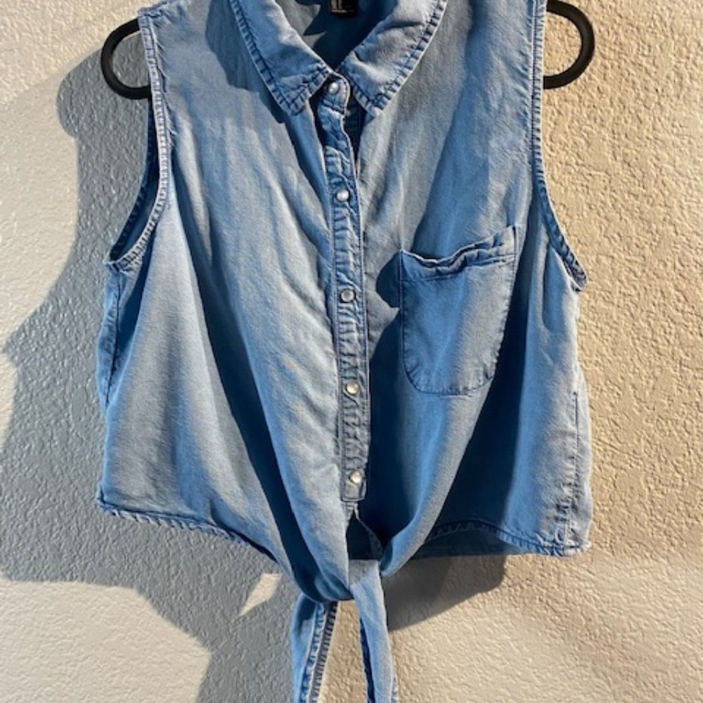Button Down Jean Top